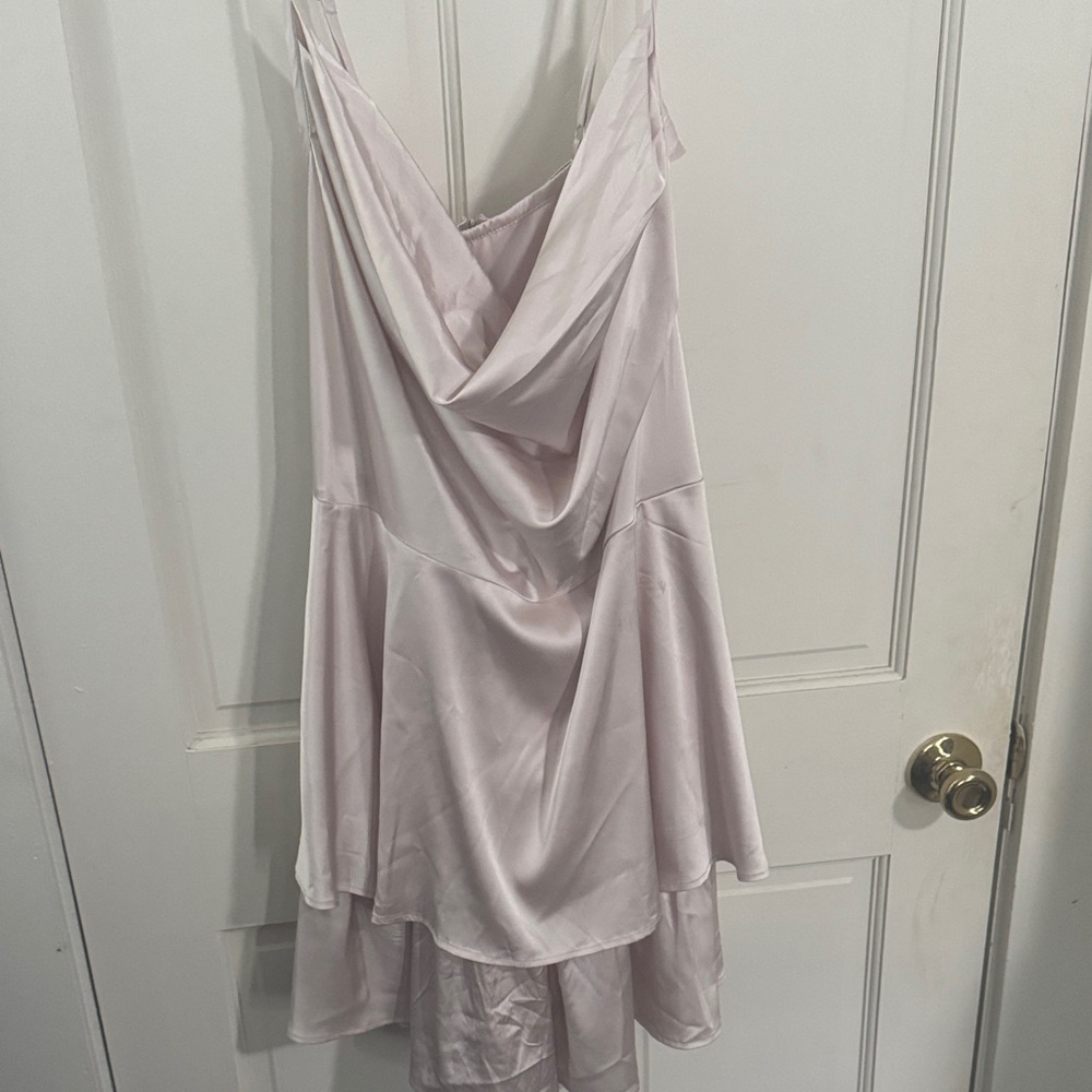 Chic Lavender Satin Jumpsuit